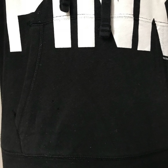 SOLDBlack and white LOVE PINK VS HOODIE SZ S - Picture 3 of 6